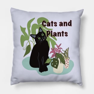 Cats and Plants Pillow