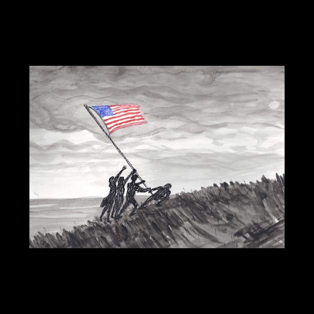 Raising the Flag at Iwo Jima by Matt Starr Fine Art