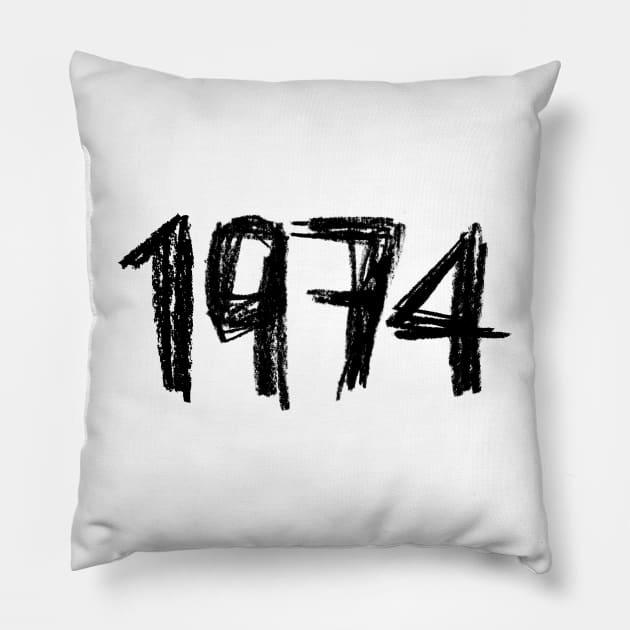 Year 1974, Born in 1974 Pillow by badlydrawnbabe