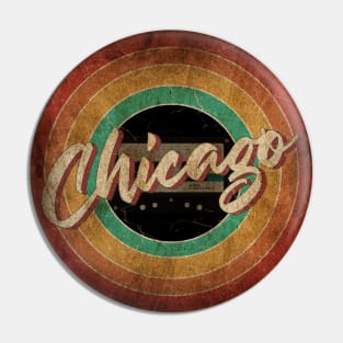 Chicago Vintage Circle Art Pin