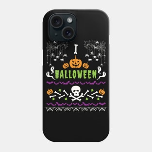 I Love Halloween Sweater Phone Case