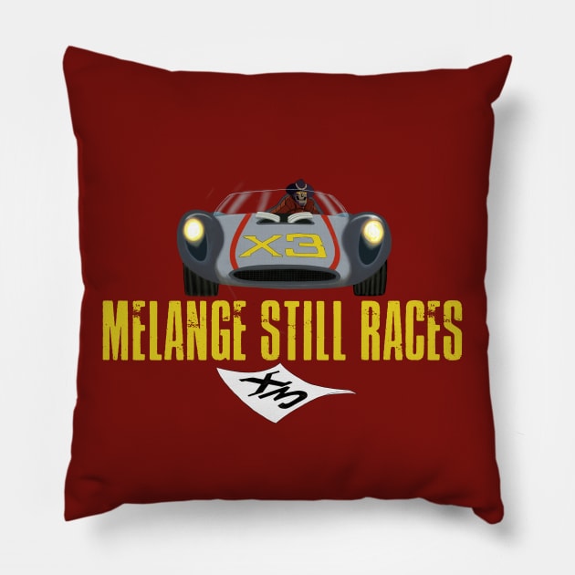 Melange Still Races Pillow by DistractedGeek