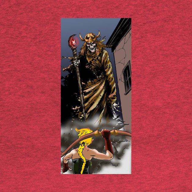 Disover Aristar confronts THE LICH! - Comic Books - T-Shirt