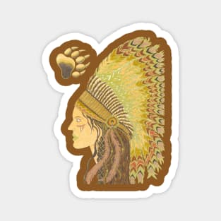 Golden Headdress Magnet