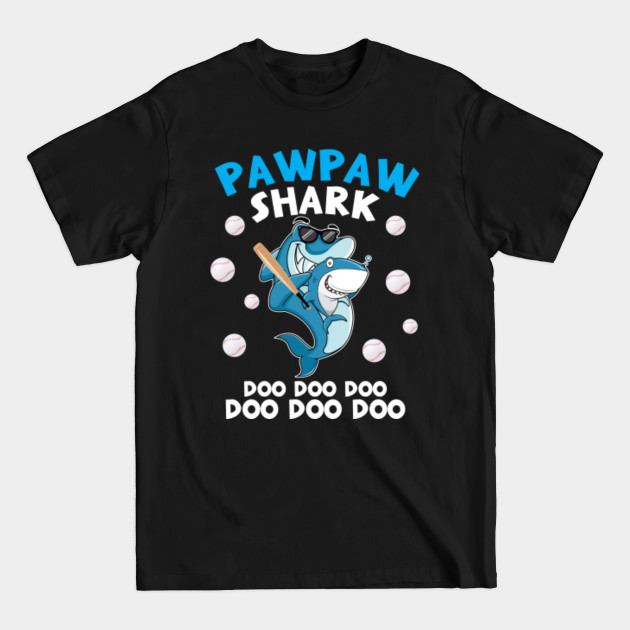 Disover Grandpa Pawpaw Shark Baseball Lover Player Funny - Gift For Pawpaw - T-Shirt