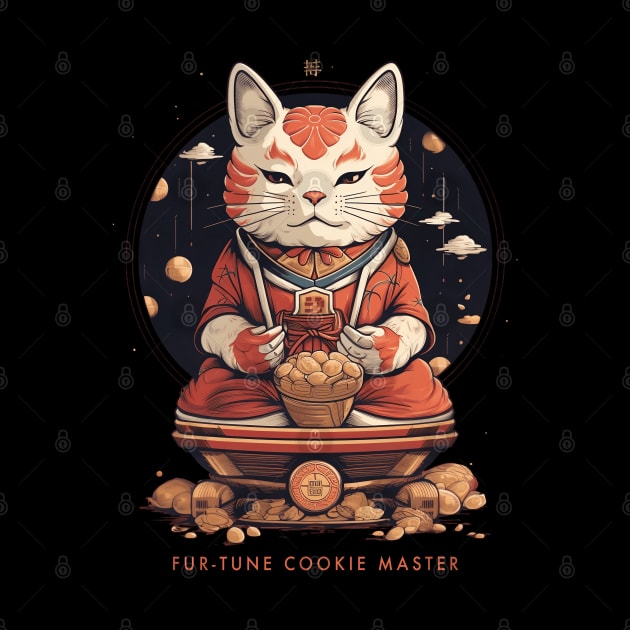 Fortune Cookie Master Asian Cat by origato