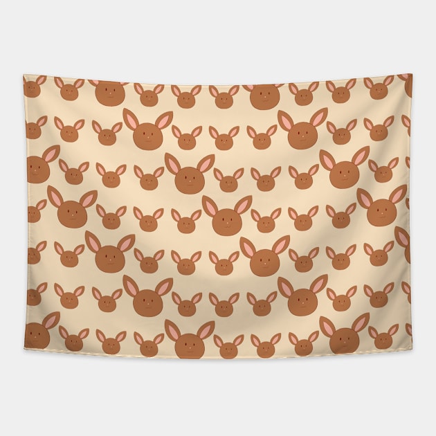 Brown Bunnies Tapestry by Pumvilla