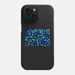 BLUE LEAVES Phone Case