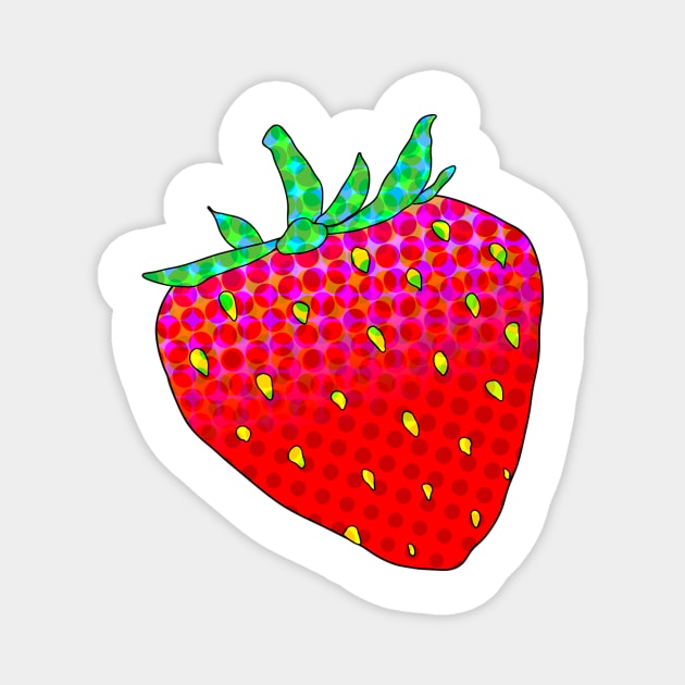 Trippy Strawberry Variation 3 Magnet by lolosenese