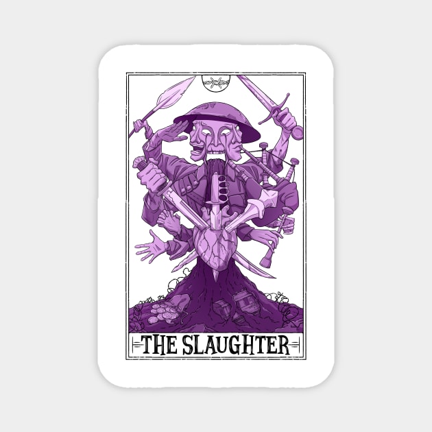 The Slaughter Tarotesque (Light) Magnet by Rusty Quill