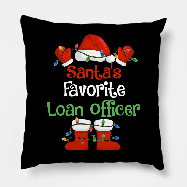 Santa's Favorite Loan Officer Funny Christmas Pajamas Pillow by cloverbozic2259lda
