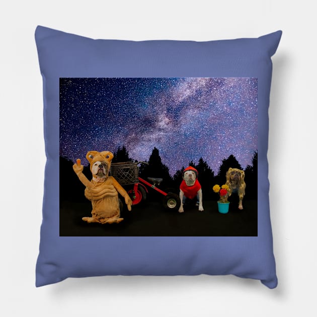 Phone Home Pillow by TeamPitCrewDogs