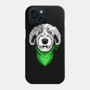 Irish Wolfhound With Green Neckerchief On St Patricks Day Phone Case