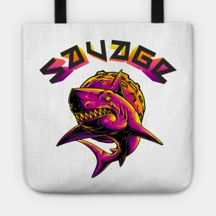 Colorful Shark with cool and spooky position with sharp Tote