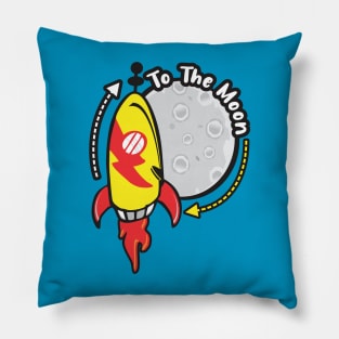 To the Moon Artwork by pams Pillow