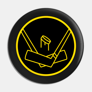 ICE HOCKEY STICK PUCK BATTLE Pin