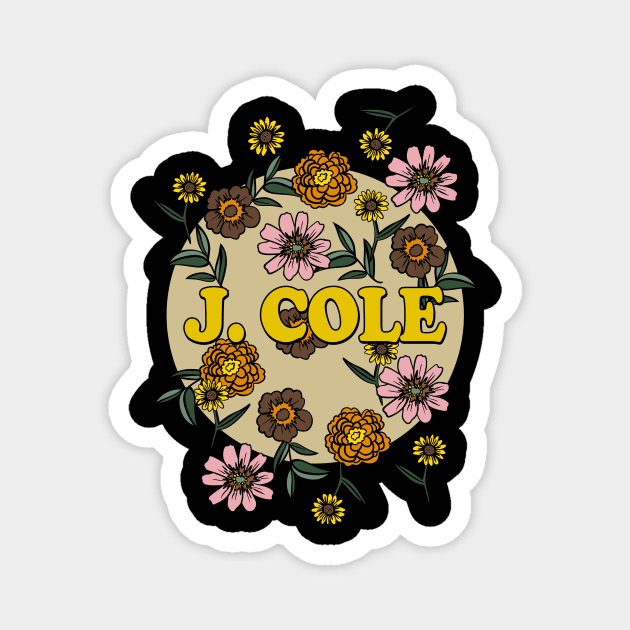 J. Cole Name Personalized Flower Retro Floral 80s 90s Name Style Magnet by Ancientdistant
