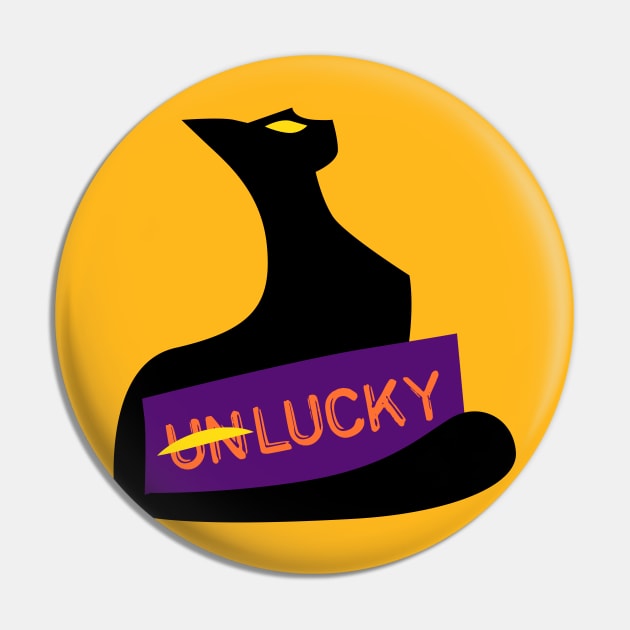 Black Lucky Cat - Witche's familiar Pin by Alice_Wieckowska