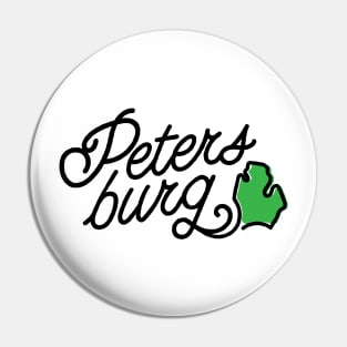 Petersburg Michigan - Hand Lettering Pin