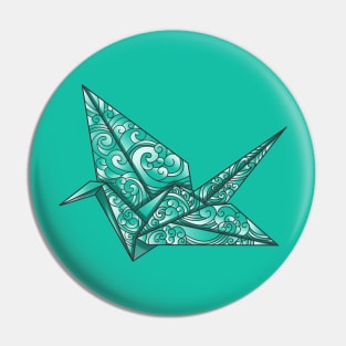 origami swam Pin