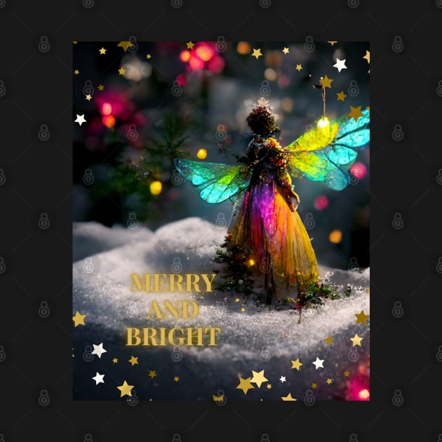 Colorful Christmas Fairy on A Winter Snowy Night by Design-by-Evita