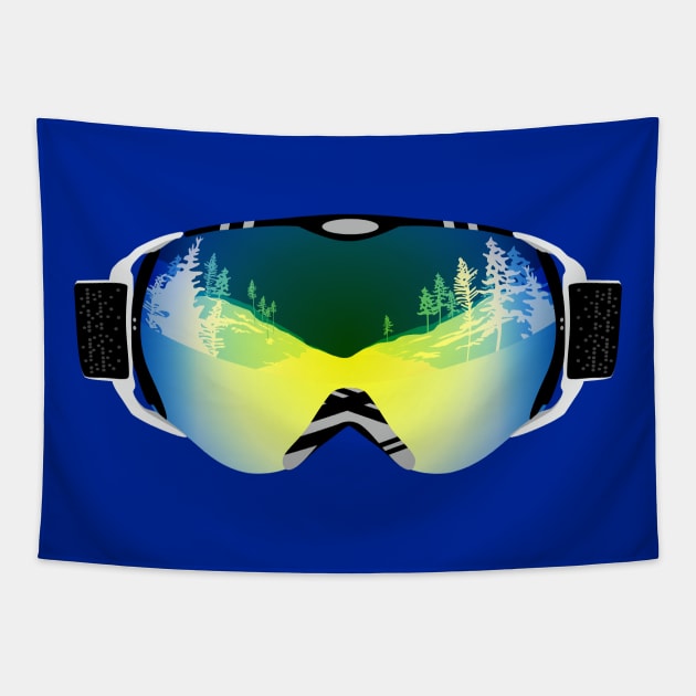 Ski goggles Tapestry by lents