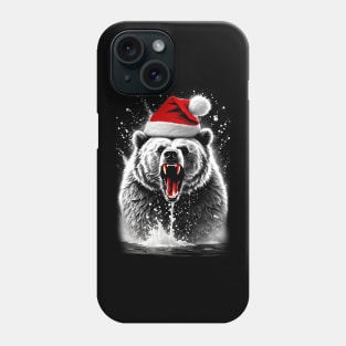 Roaring Santa Bear Phone Case