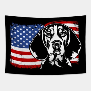 Beagle Mom Dad American Flag patriotic dog Tapestry