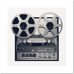 Tape Player Vintage Retro Reel To Reel Posters and Art Prints for