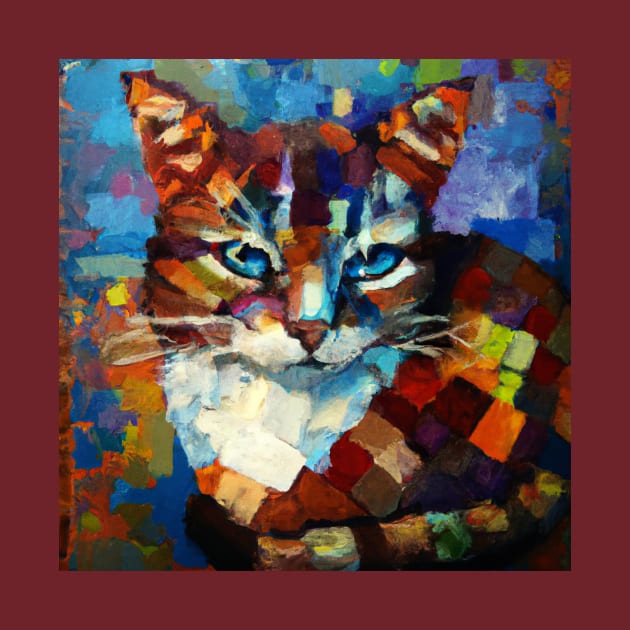 Portrait of a Patchwork Cat by Star Scrunch