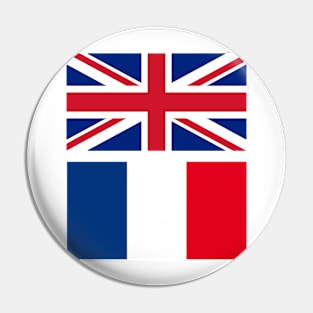 UK and French Flag Pin