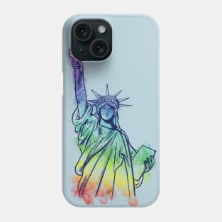 Rainbow Lady Liberty Pride Art Phone Case