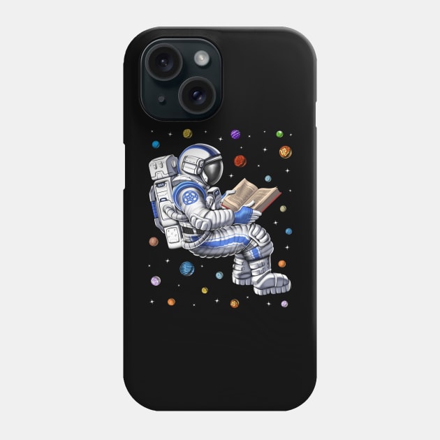 Astronaut Reading Book Phone Case by underheaven