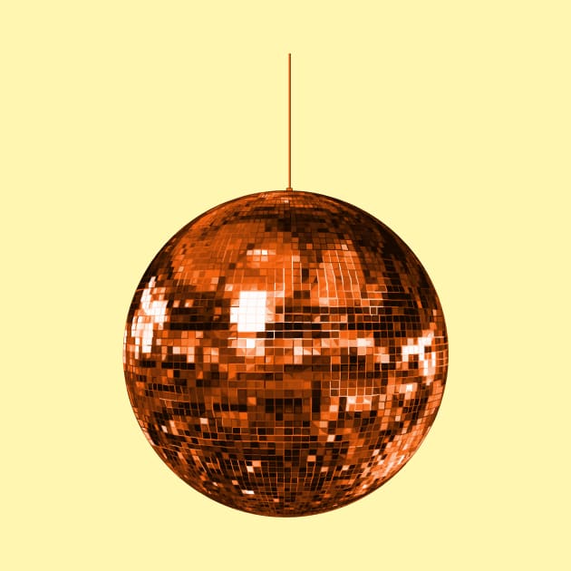 Dazzling Orange Disco Ball by Art by Deborah Camp