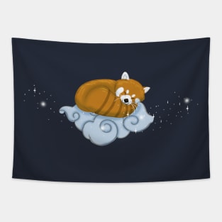 Sleeping Red Panda Cloud Tapestry