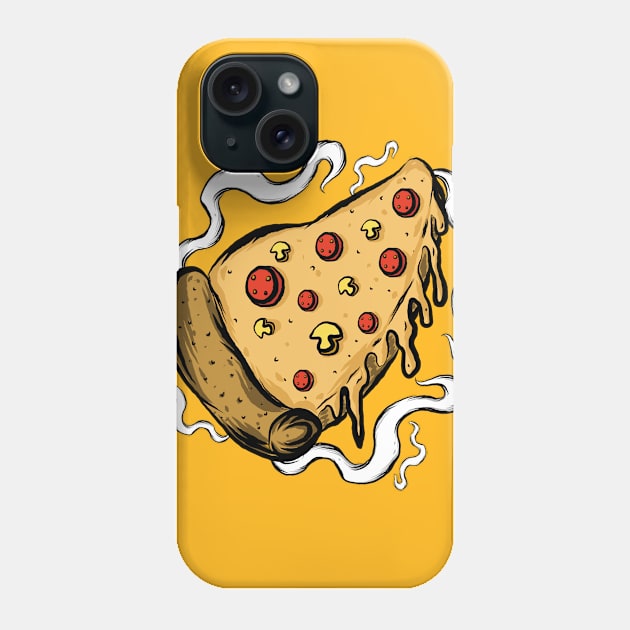 melted mozzarella pizza Phone Case by Headskull