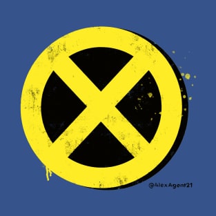 X Screen Print Texture Logo (yellow) T-Shirt