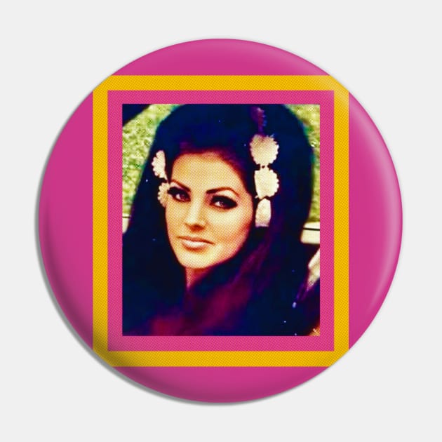 Priscilla Presley Retro Comic Design Pin by PengellyArt