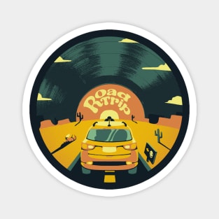 Car Into the Sunset Vinyl by Tobe Fonseca Magnet