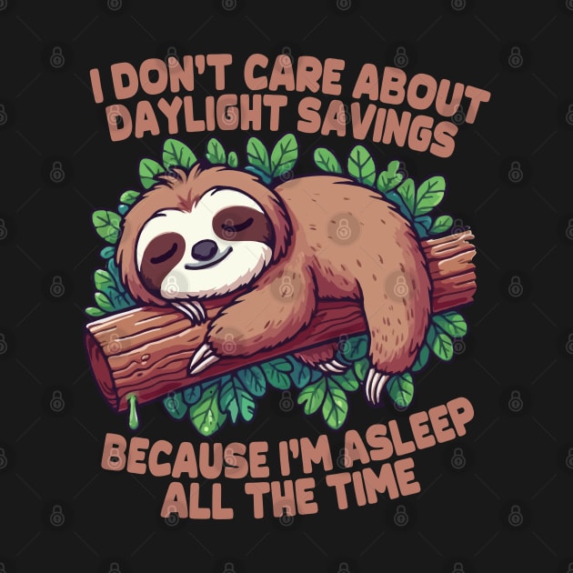 Daylight Savings Sloth by MoDesigns22 