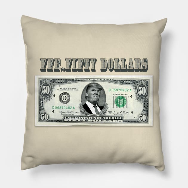 trump dollar t-shirt Pillow by adouniss