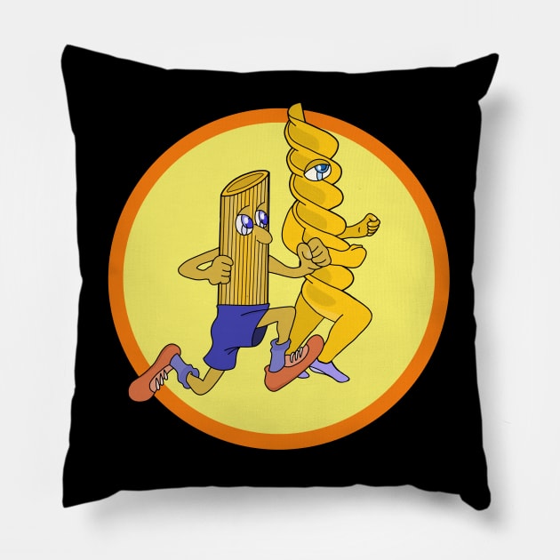 Eat Pasta Run Fasta Pillow by DiegoCarvalho