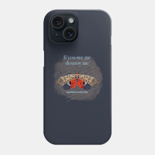 Spotted Lanternfly in light blue Phone Case