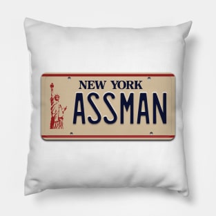 Kramer's ASSMAN License Plate Pillow