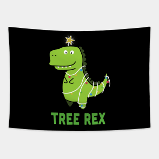 Christmas Tree Rex Tapestry