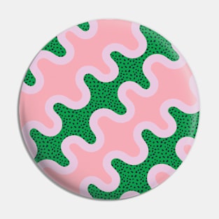 Unique Colorful Pattern - Pink Green Pin