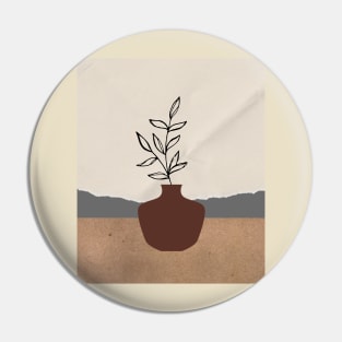 Minimal Modern  Terraccota  Pottery Abstract Pot Design Pin