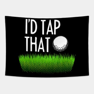 I'd tap that - Funny golfing Tapestry