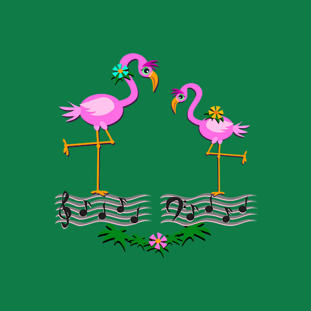 Dancing Flamingos by angelwhispers