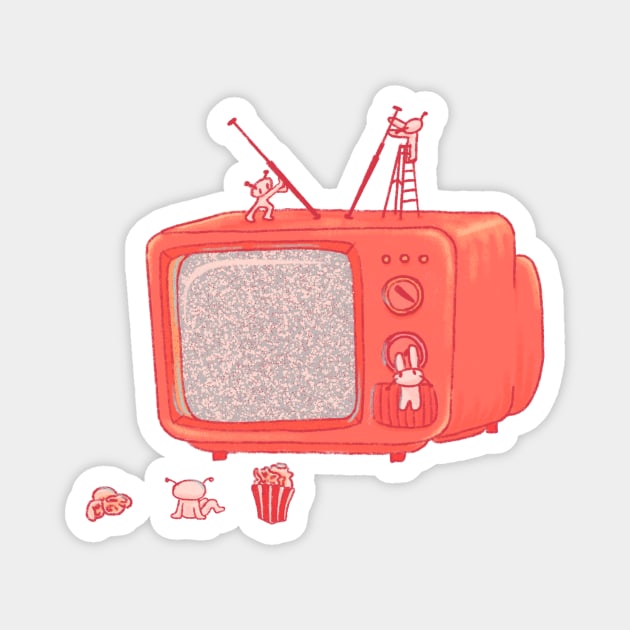 Snow TV Magnet by moonlitdoodl